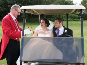 Drinks in the golf buggy